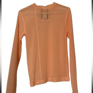 Champion x Urban Outfitters size small mesh sheet fitness top mango color